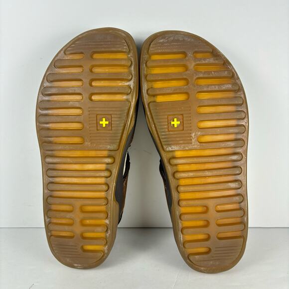 VTG Y2K Dr Martens brown leather strap sandals casual boho mens 12 main image 6